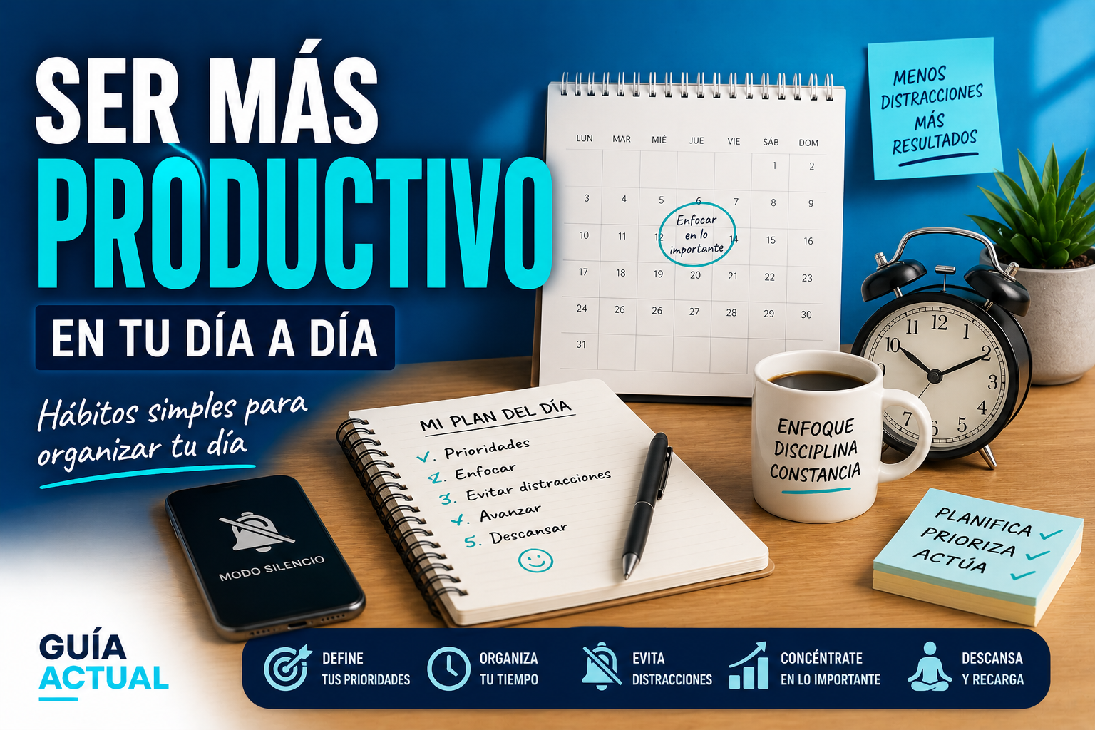Ser más productivo en tu día a día con hábitos simples y menos distracciones